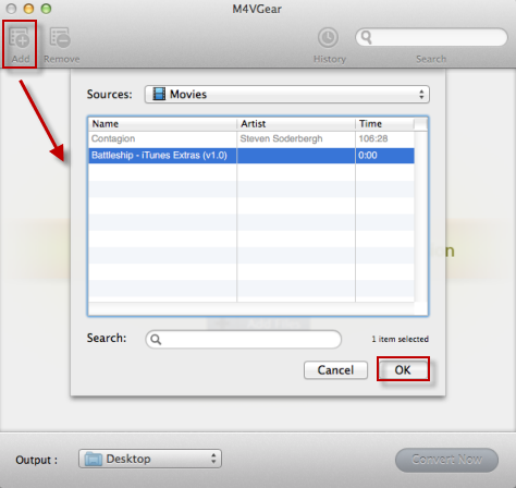 add itunes extras to M4VGear