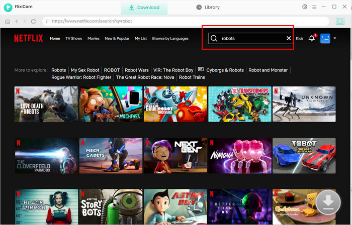 search Netflix Videos