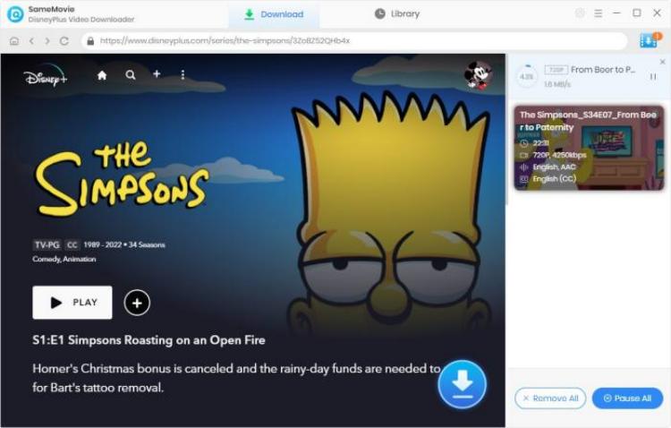 download disney plus video