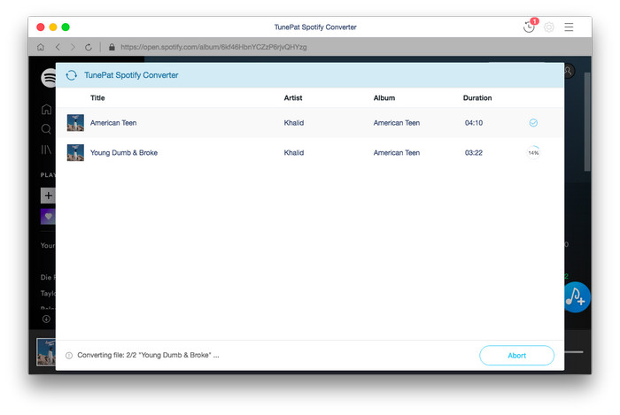 Start converting Spotify songs to AIFF