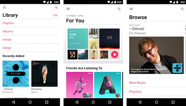 Stream Apple Music to Samsung Galaxy S10 with Music app