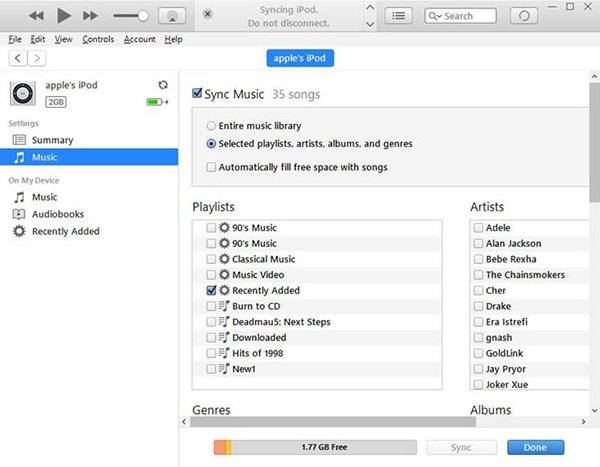 Sync Apple Music to iPod Nano