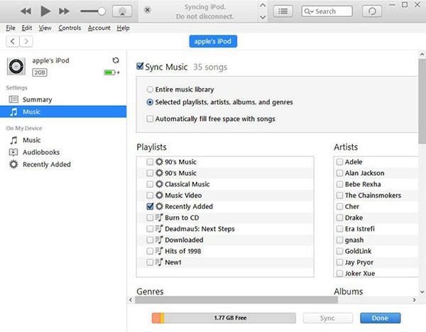 Sync Apple Music
               to iPod Shuffle