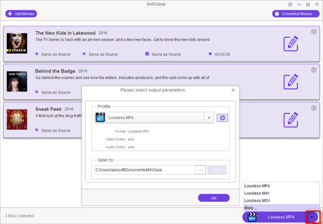 Choose Output Format