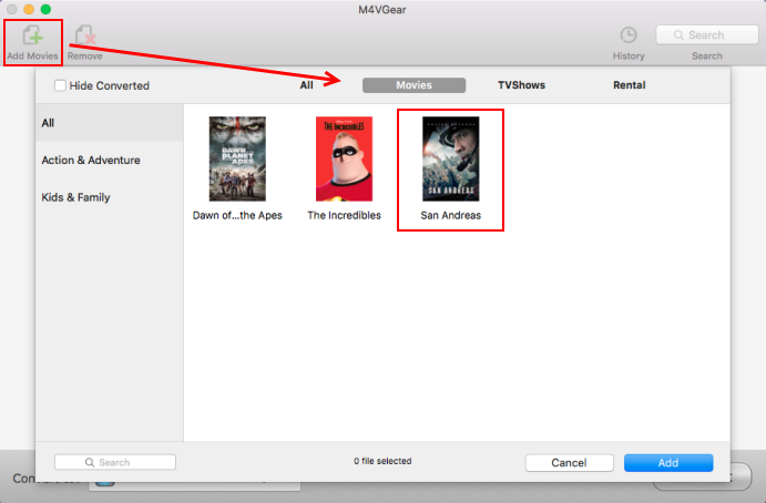 add itunes extras to M4VGear