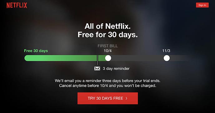 keep netflix videos after free trial