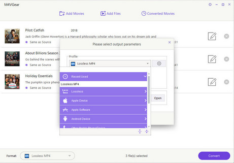 choose output profile on Windows