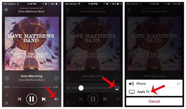 Play Spotify Music on Apple TV via AirPlay