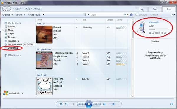 Transfer Spotify songs to Walkman using Windows Media Player